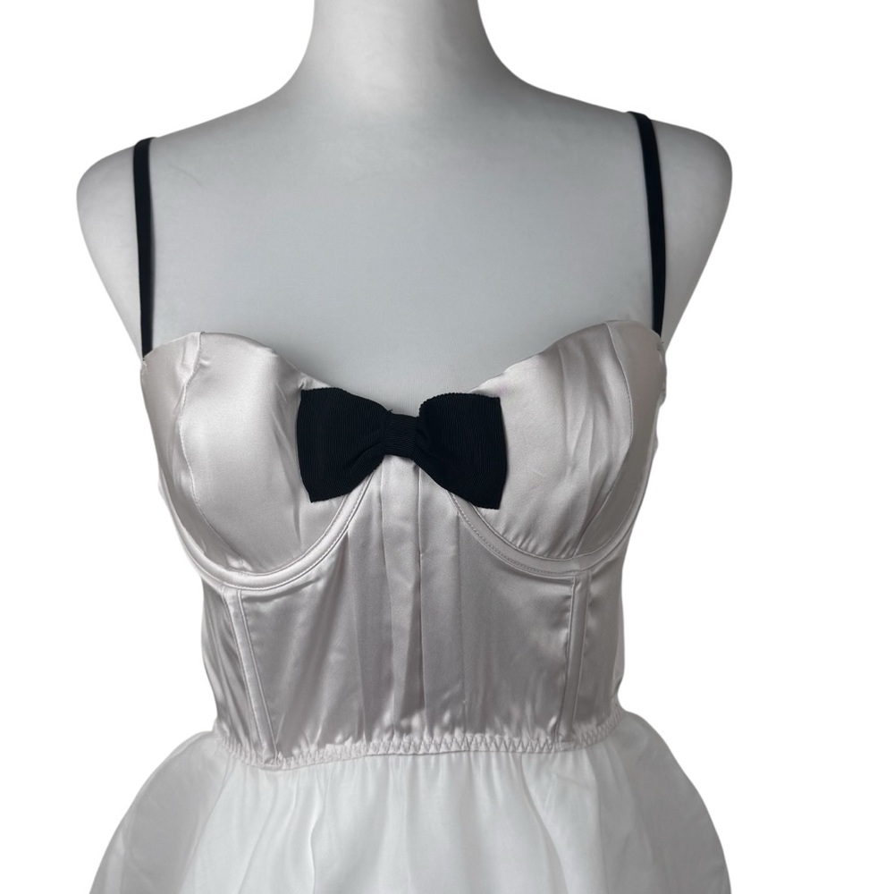 NWT Victoria's Secret White Corset Bustier Bow Slip Dress Bridal Wedding Medium - Picture 2 of 10